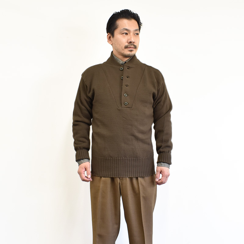 5BUTTON HENRY NECK 5ボタン ヘンリーネック セーター