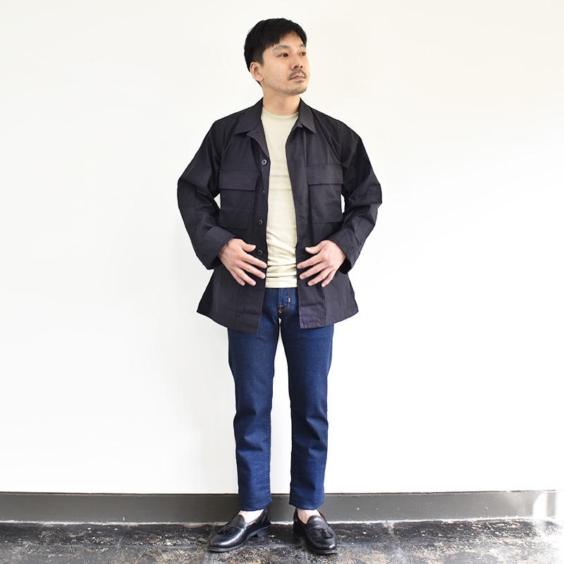 米軍 RIP STOP JACKET BLACK357 リップストップジャケット ブラック