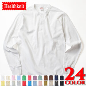 Healthknit henryneck L/S T-shirt ヘンリーネック 長袖Tシャツ 1-12color