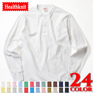 Healthknit henryneck L/S T-shirt ヘンリーネック 長袖Tシャツ 13-24color