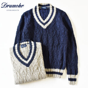 DRUMOHR Cotton linen Childen knit ドルモア コットンリネン ローゲージ チルデンニット D3J481TT