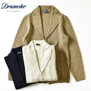 DRUMOHR Cotton Low gauge knit jacket ドルモア コットン ローゲージ ニット ジャケット D5CB412