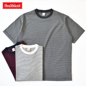 Healthknit short sleeve crew neck Narrow Border T-shirt  ヘルスニット 半袖 クルーネック ナローボーダーTシャツ 51005