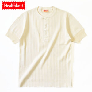 Healthknit Vintage broad rib henryneck shortsleeve T-shirt ヘルスニット ヴィンテージ ブロードリブ ヘンリーネックTシャツ 421