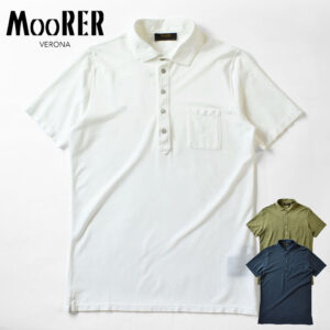 MooRER VERBANO-JTP cotton pique knit POLO shirt ムーレー ヴェルバノ 鹿の子 ニット ポロシャツ 226-34405