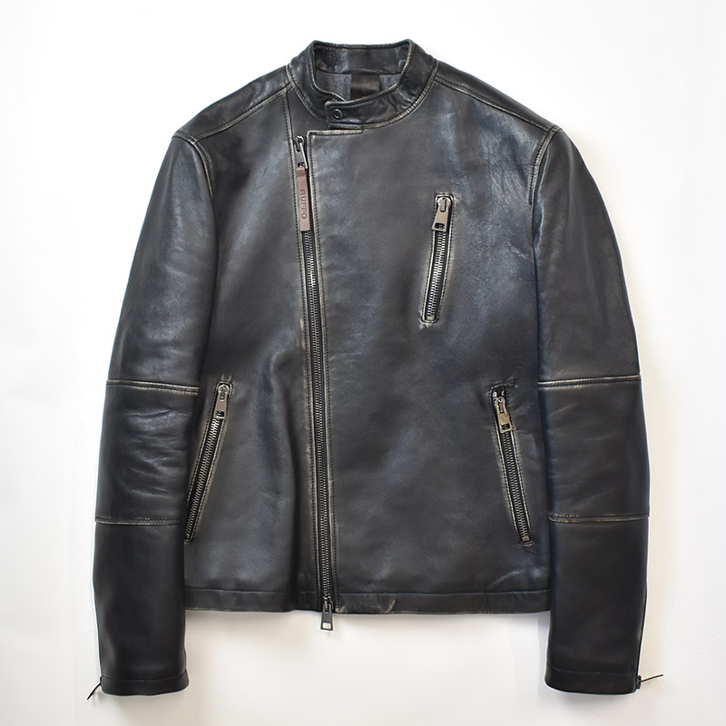 RUFFO ルッフォ MARLON lamb leather Biker jacket HUGE